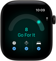 Apple Watch Series 12, алуминиев корпус, черен цвят, резултат за готовност 8, изглед от дясната страна, Digital Crown