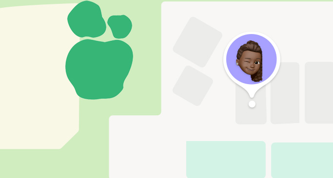 App Buscar, mapa y notificación que confirman que la niña ha llegado al colegio