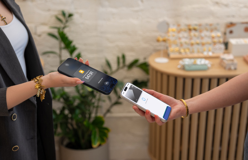 Payments are taken around the store and at pop-ups with Tap to Pay on iPhone.