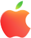 Logotipo da Apple em tons de vermelho e verde