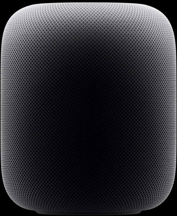 Close-up van een zijaanzicht van HomePod
