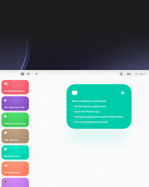 Siri AI 用於描述捷徑